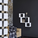 Полка настенная, 68х18х65, Дельфи, для ванной, настольная, для книг и игрушек, белый, Dipriz