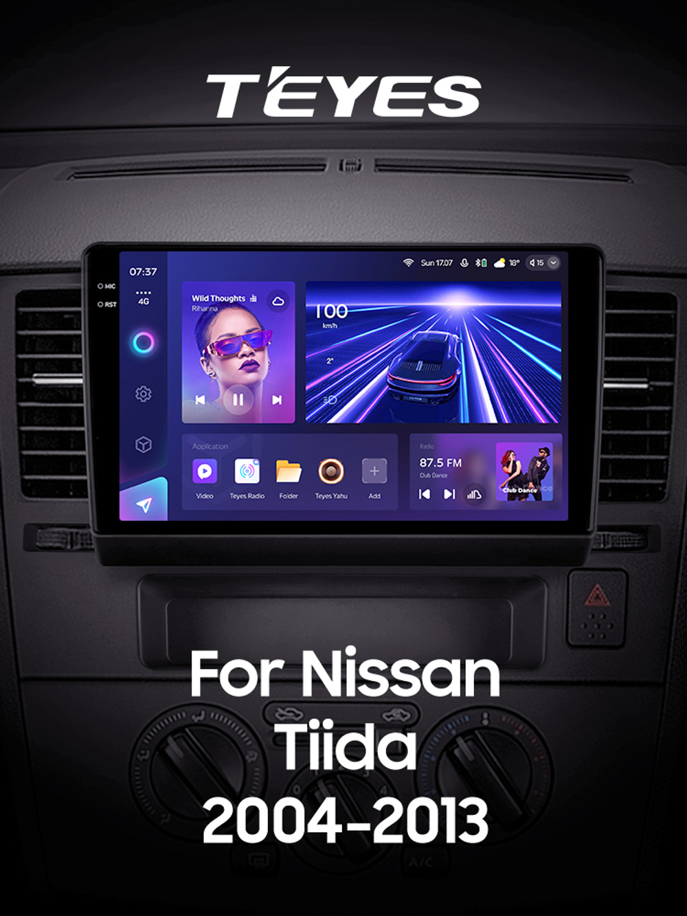 Teyes CC3 2K 9"для Nissan Tiida 2004-2013