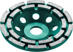 KRAFTOOL Double, d 125 мм, двухрядная алмазная шлифовальная чашка, Профессионал (33369-125)