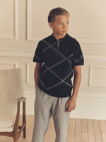 Поло с молнией для мальчика Next B14-475, Черный