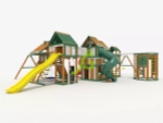 Большая детская игровая площадка с домиком