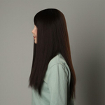 Парик искусственный с чёлкой, 60 см, каштановый цвет