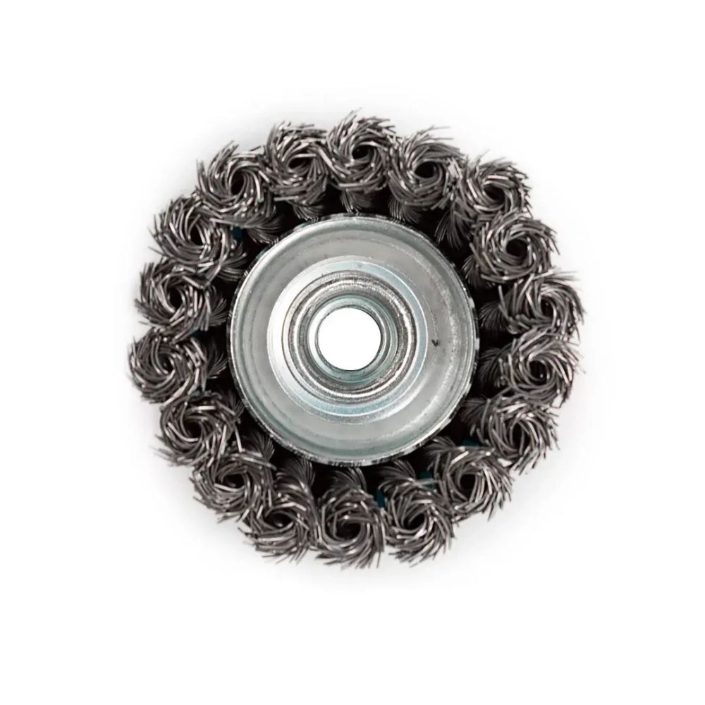 Кордщетка чашеобразная латунная для УШМ 75мм (М14) RockForce##Rock FORCE RF-BWC003