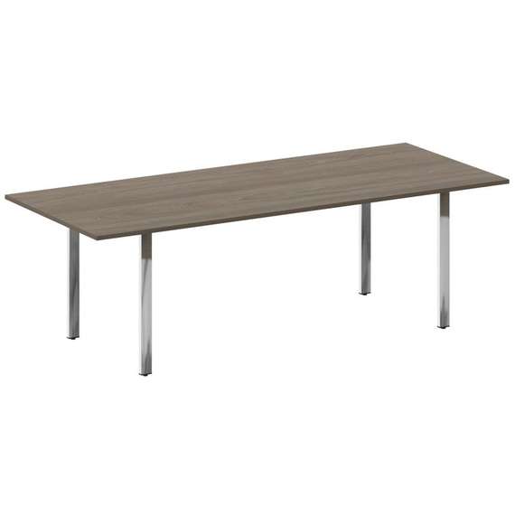 Metal System Direct Стол перег. П-обр. м/к БП.ПРГ-240 Вяз Благородный/Нержавеющая Сталь 2400*1000*75