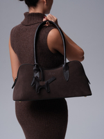 Замшевая сумка DBR 31168 темно-коричневый велюр