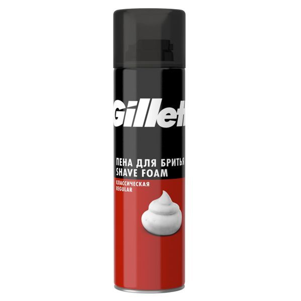 GILLETTE Пена для бритья Regular (классическая) 200мл