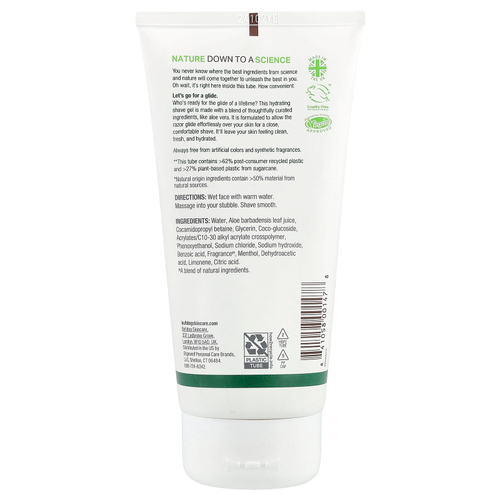 Bulldog Skincare For Men, Оригинальный гель для бритья с алоэ вера, 175 мл (5,9 жидк. Унции)