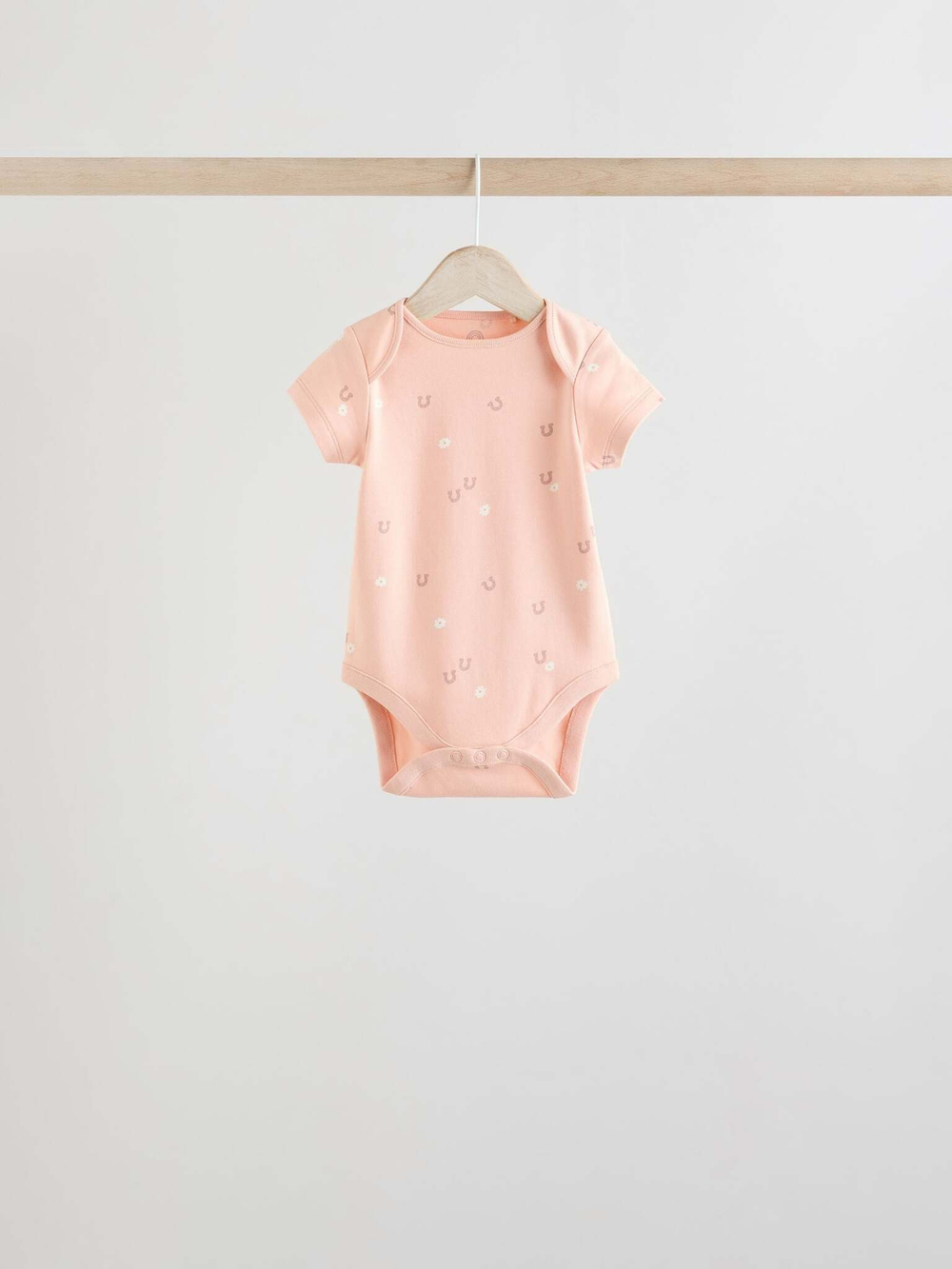 Боди с коротким рукавом для малышей Next E58-049, 5 шт., Молочный, Розовый, Бежевый