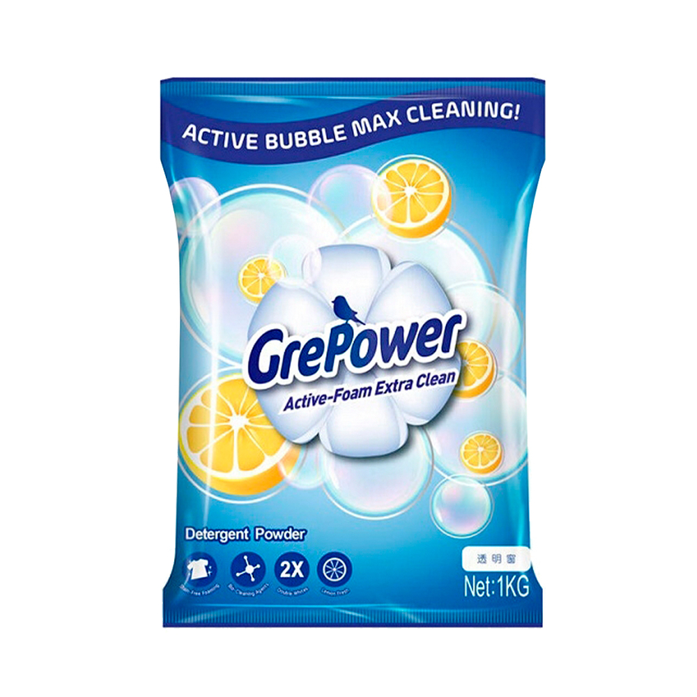 Стиральный порошок GrePower Active-Foam Extra Clean Супер-чистота активная пена 1 кг
