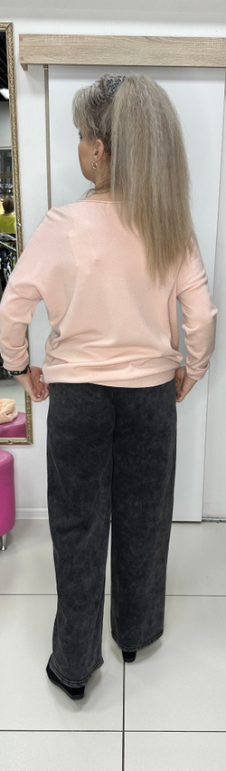 Розово-пудровый итальянский джемпер