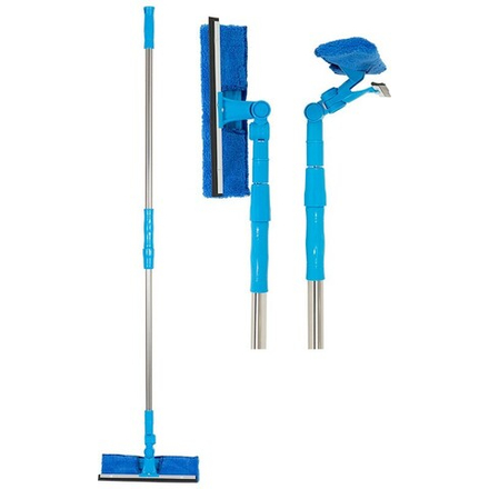 Стекломой 2в1 WS-09 Рыжий кот насадка микрофибра, телескопик 85-120см