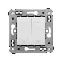 Инвертор двухклавишный в стену, "Avanti", "Белое облако"