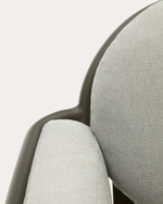 Садовое кресло Joncols серое с зеленой алюминиевой отделкой