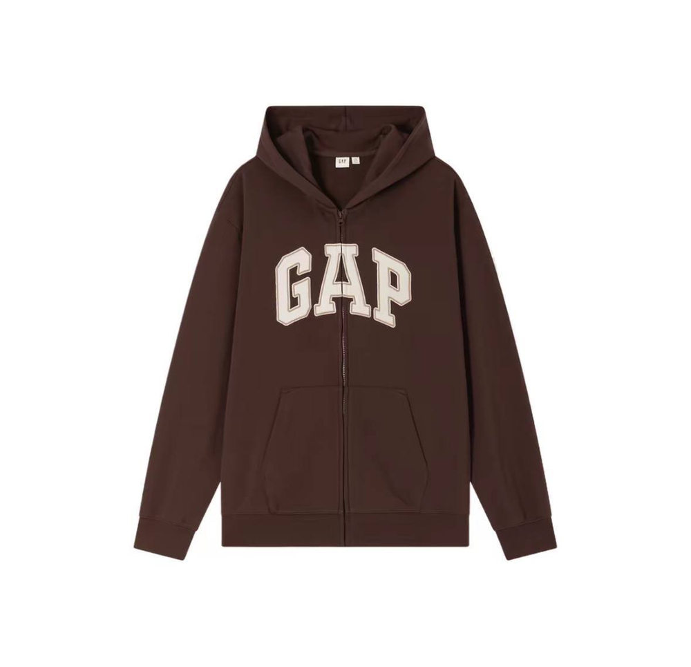 Худи Gap Zip-Hoodie Brown