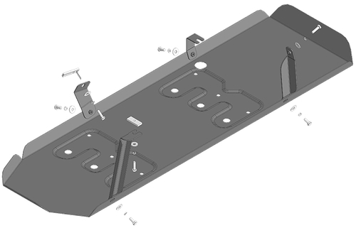 Защита топл. бака 2 мм, Сталь. для Foton Tunland V9 2024-н.в., Motodor.77511
