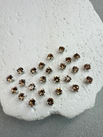 Шатоны 4 мм, Бежевый в серебре, 25 шт