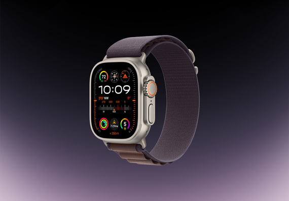 Часы Apple Watch Ultra 2 GPS + Cellular 49 мм, титановый корпус, ремешок Alpine Фиолетового цвета,размер M