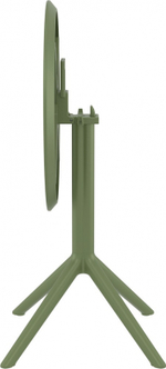 Стол пластиковый складной Siesta Contract Sky Folding Table Ø60, оливковый
