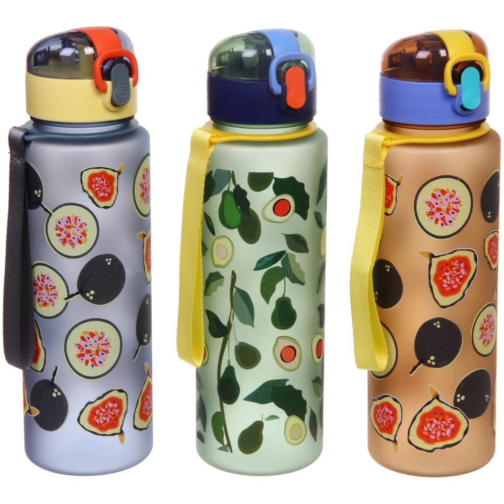 Бутылка питьевая пластиковая 700мл «Инжир», микс цветов