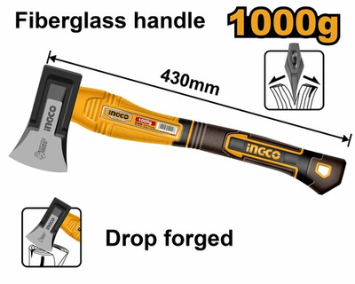 Топор-колун с фибергласовой рукояткой 1000 гр. SUPER INGCO HAX0811000F