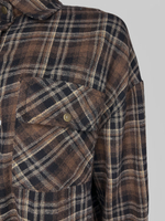 Рубашка Miss Diva 11012 в клеточку на кнопках с карманом на груди