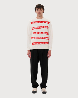 UNDERCOVER СВИТШОТ БЕЛЫЙ ANARCHY