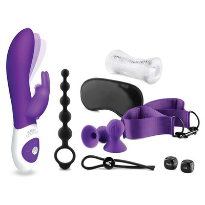 Эротический набор для пар DELUXE HIS & HER BLISS (Цвет: фиолетовый с черным)