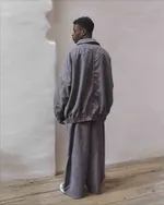 Брюки One Two Velvet Baggy Pants Lava Smoke серые