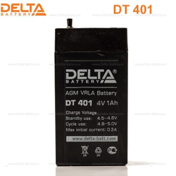 Аккумуляторная батарея Delta DT 401 (4V / 1Ah)