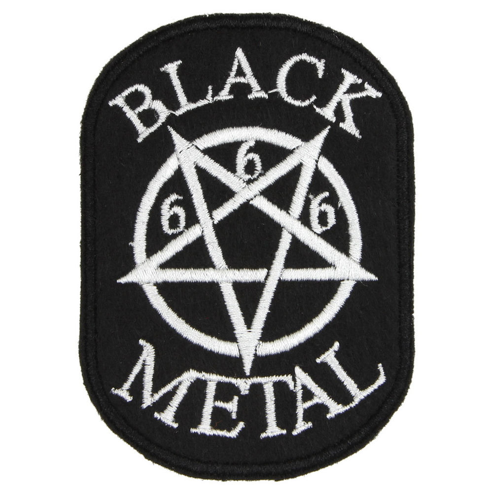 Нашивка с вышивкой Black Metal (0058)
