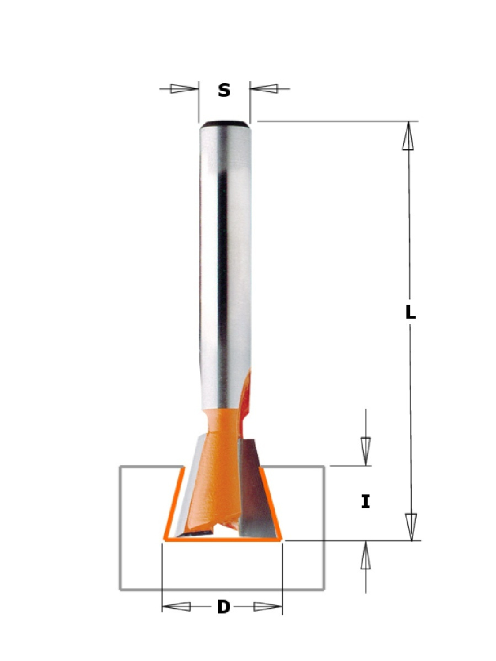 Фреза ласточкин хвост 7 гр. S=6 D=19x22 CMT 718.190.11