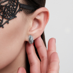 "Малтида" серьги в серебряном покрытии из коллекции "Jetta" от Jenavi с замком пуссет