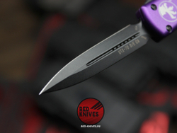 Нож Microtech UTX-70 A+++ Purple D/E BLACK - черный клинок / фурнитура, рукоять фиолет
