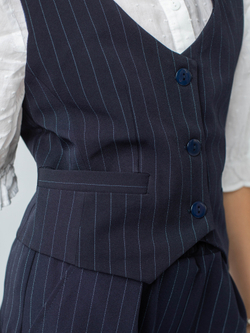 жилет школьный в полоску