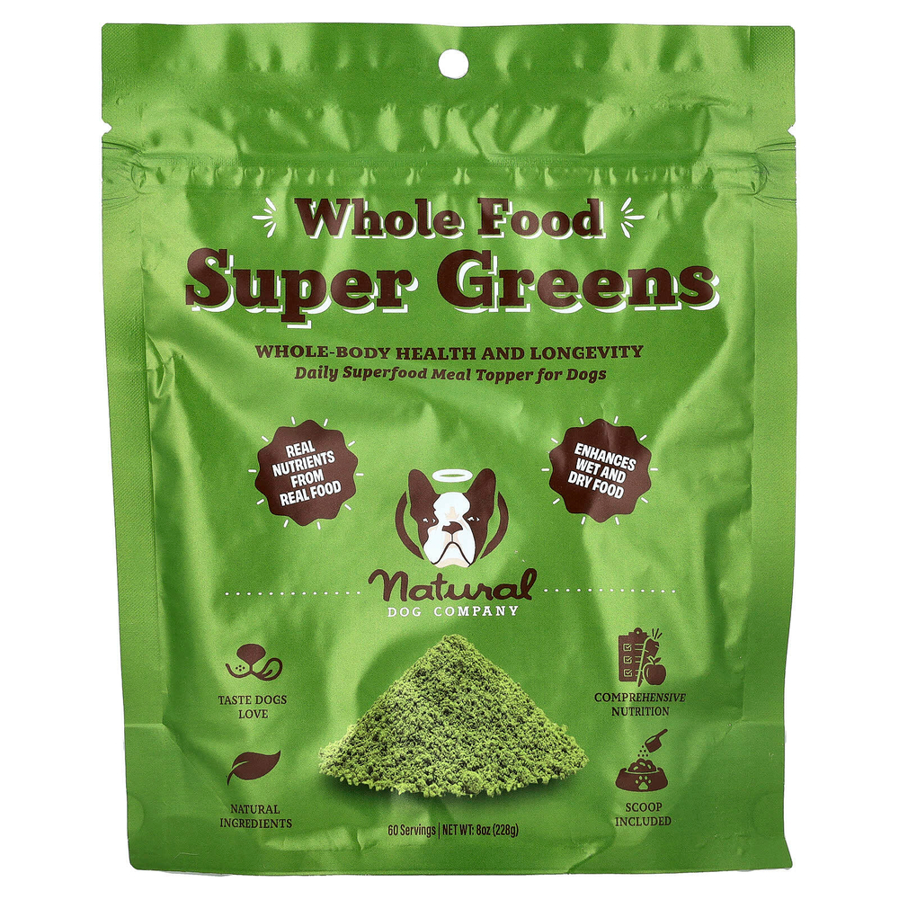 Natural Dog Company, Супер-зелень из цельных продуктов, для собак, 228 г (8 унций)