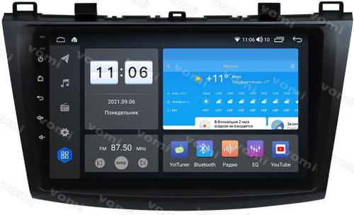 Магнитола для Mazda 3, Axela 2009-2013 - ZX556R9-7862 Android 10, Быстрая, SIM-слот