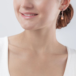 Серьги-пусеты Coeur de Lion Lilac-Yellow 2838/21-0847 цвет розовый, желтый, серебряный