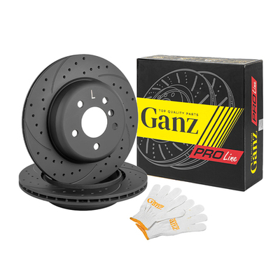 Диск тормозной задний перфорированный PRO-Line с покрытием (компл.2 шт) BMW 5:F07/F10/F11 7:F02/F04 GANZ GIJ06085S