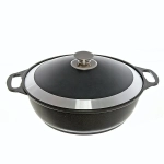 Кастрюля-жаровня 3л литой алюминий с крышкой ж30а