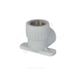 Угольник PP-R комбинированный белый Дн 20х1/2" ВР с креплением VALFEX 10120020