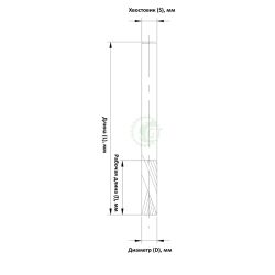 Изображение чертежа интегральной фрезы GT 1+1