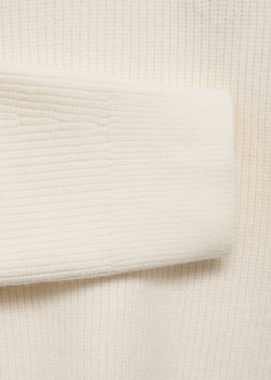 Джемпер с контрастным воротником и застежкой-молнией