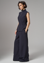 Жилет на молнии синий