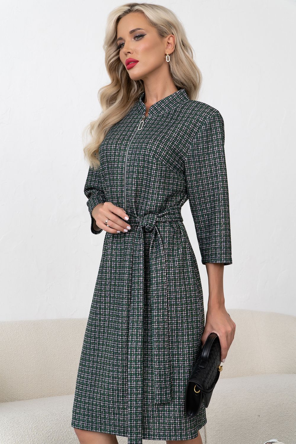 Платье Милана (зеленый/серый) Р11-1248 Nikol