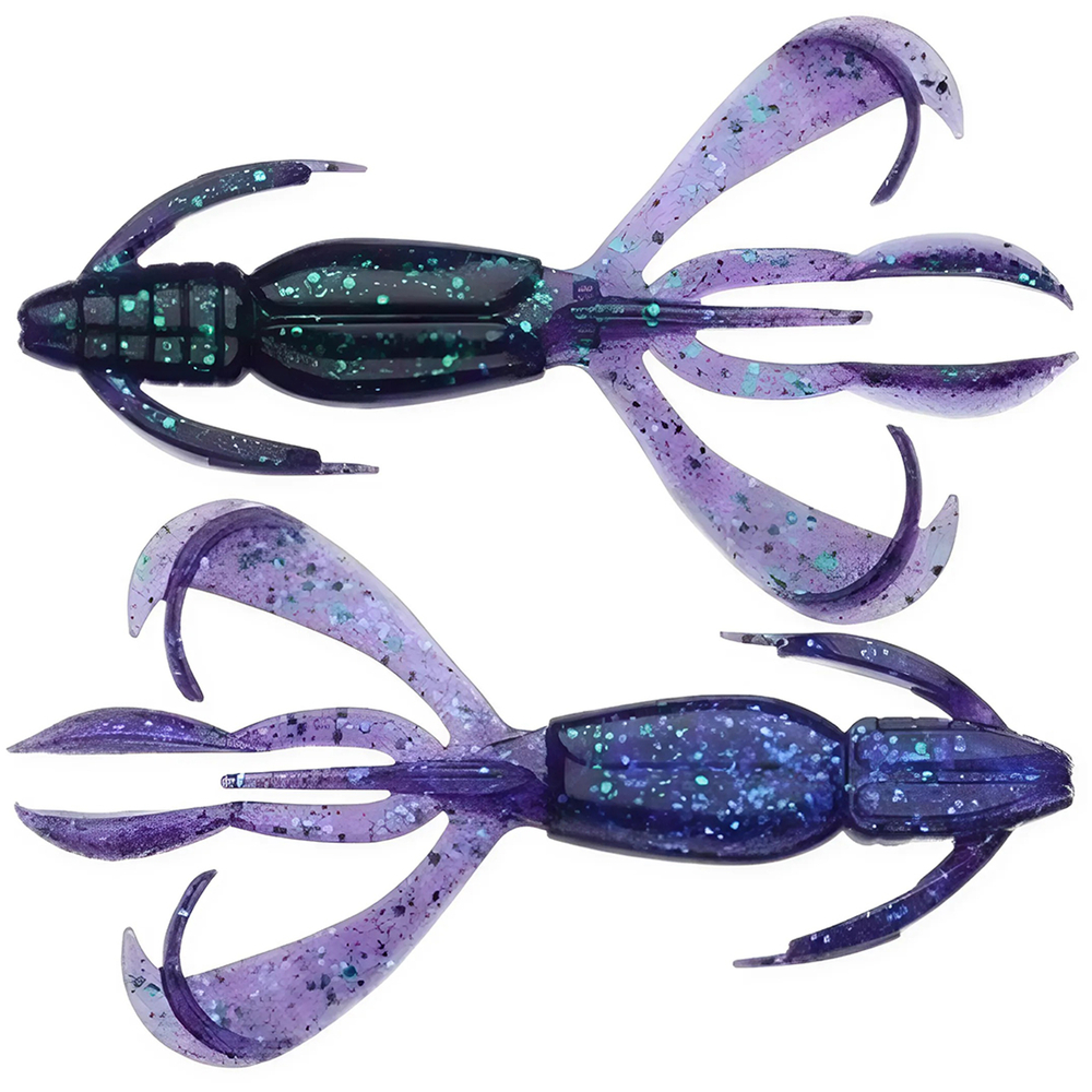 Приманка силиконовая Keitech Crazy Flapper 3.6", 6,6г, цвет #101 Green Pumpkin PP., 3 упаковки по 7 штук