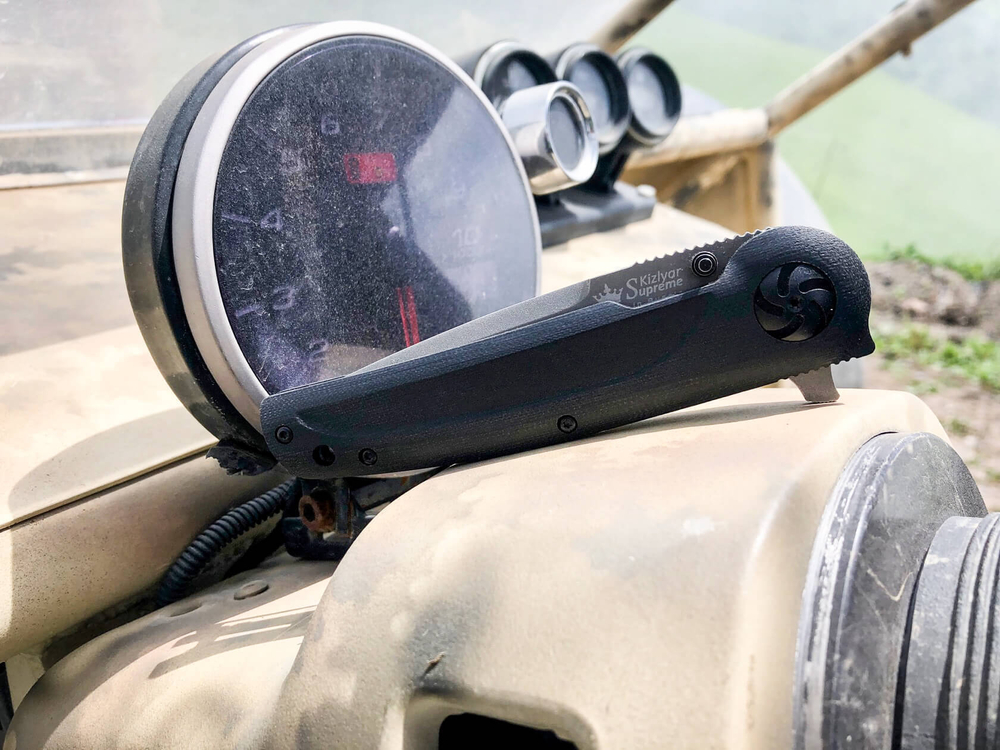 Складной нож Biker Z M390 (Cryo) StoneWash