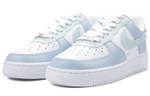 [Customized sneakers] Nike Air Force 1 Air Force One hand-painted simple Morandi color matching low-top sneakers men's white and blue