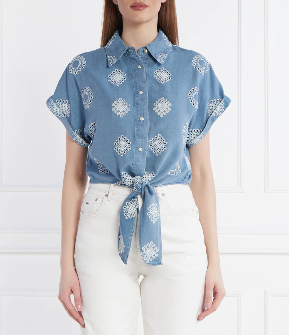 Рубашка BRIGITTE GUESS - голубой(W4GH34 D5CD1)