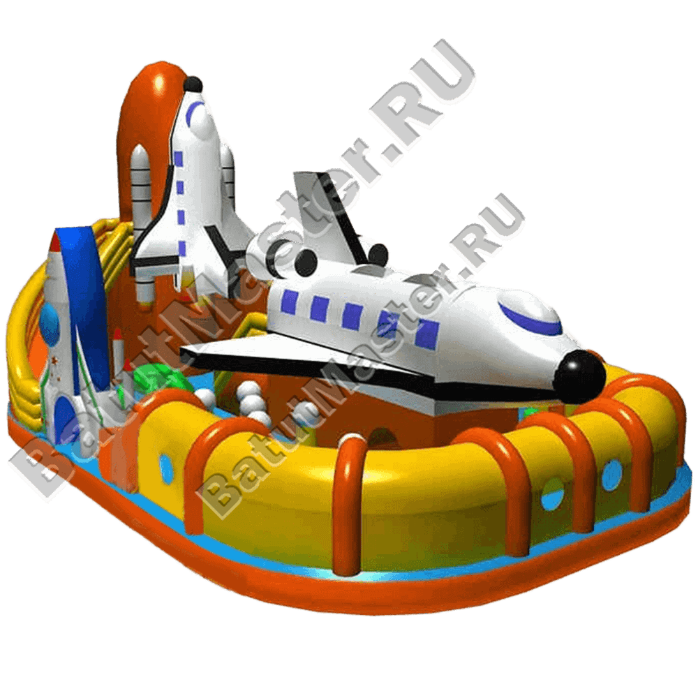 Коммерческий надувной батут "Ракета" 30*20*8 м