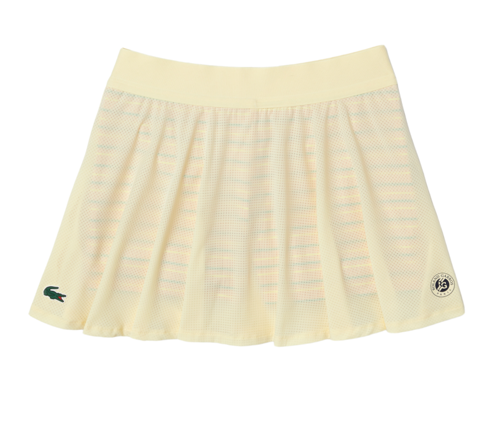 Теннисная юбка Lacoste Roland Garros Edition Sport Skirt with Built-in Shorts - Yellow